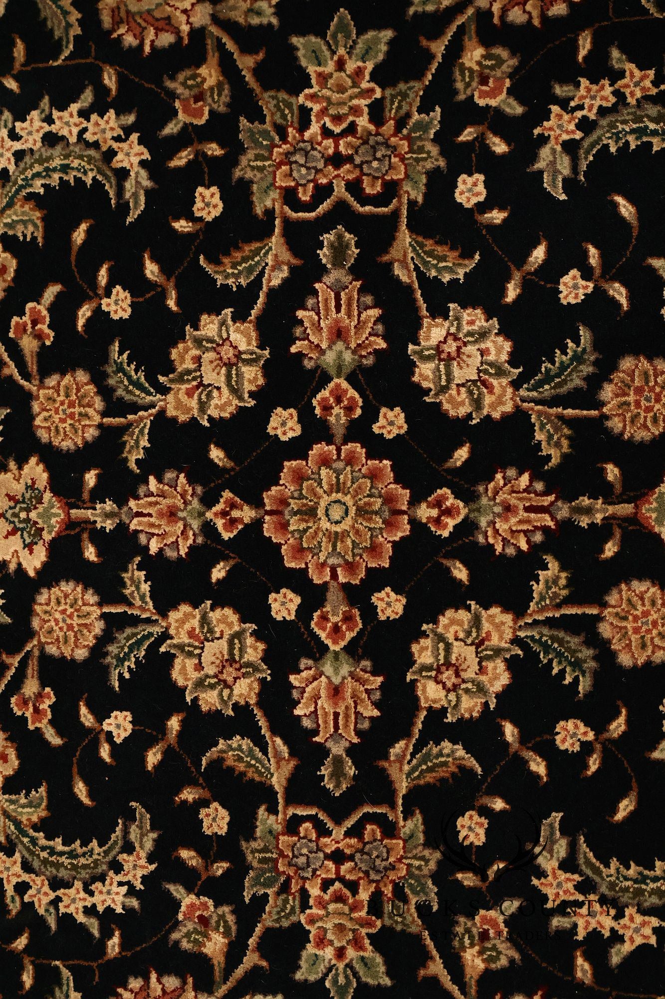 Chinese Tabriz Fish Pattern Hand Woven Wool & Silk Area Rug 4' x 6'