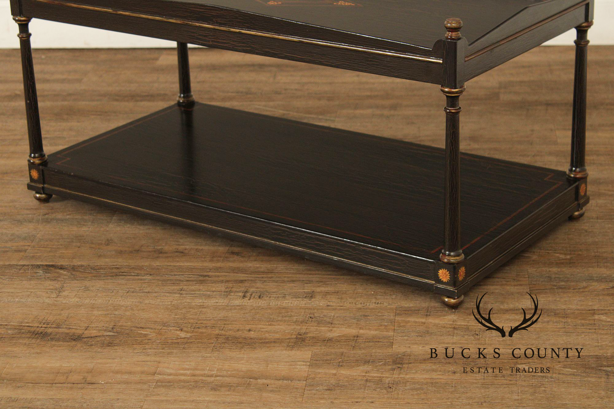 Regency Style Distressed Painted Coffee Table