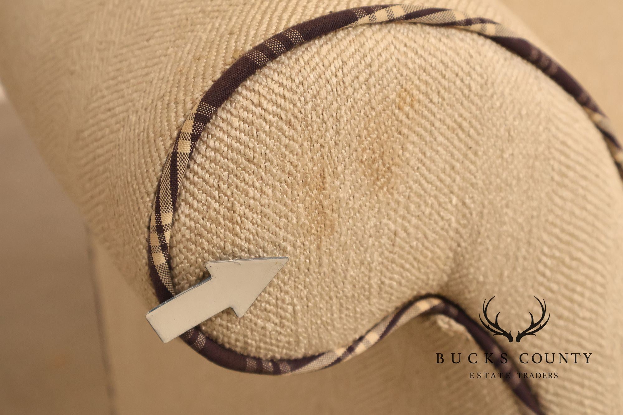 Ethan Allen Vintage Chippendale Style Upholstered Loveseat