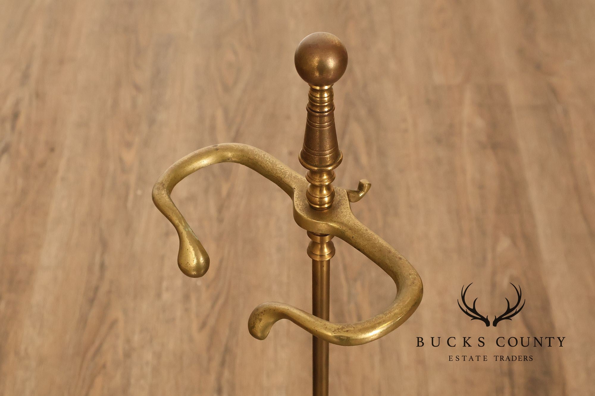 Traditional Brass Fireplace Four-Piece Tool Set