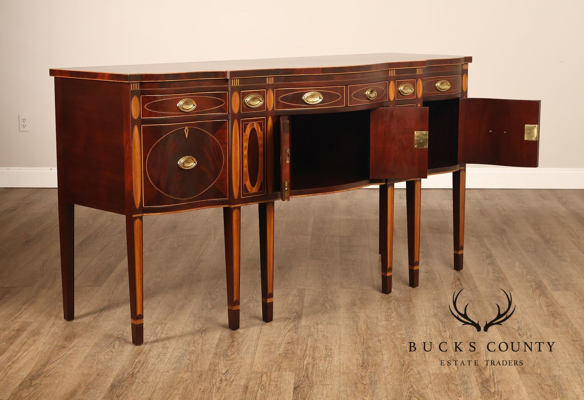 Kindel Federal Style Mahogany Inlaid Winterthur Sideboard