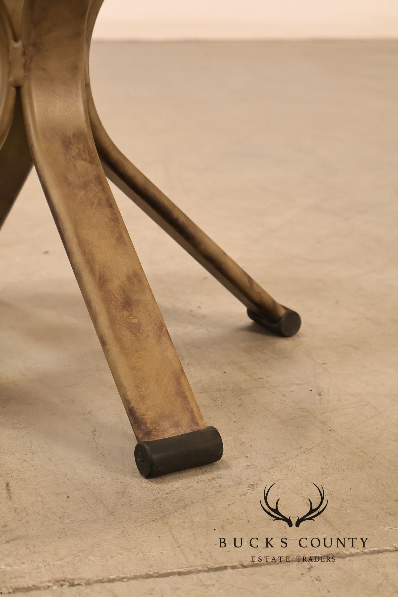 Brown Jordan Pair of Outdoor Round Glass Top Side Tables
