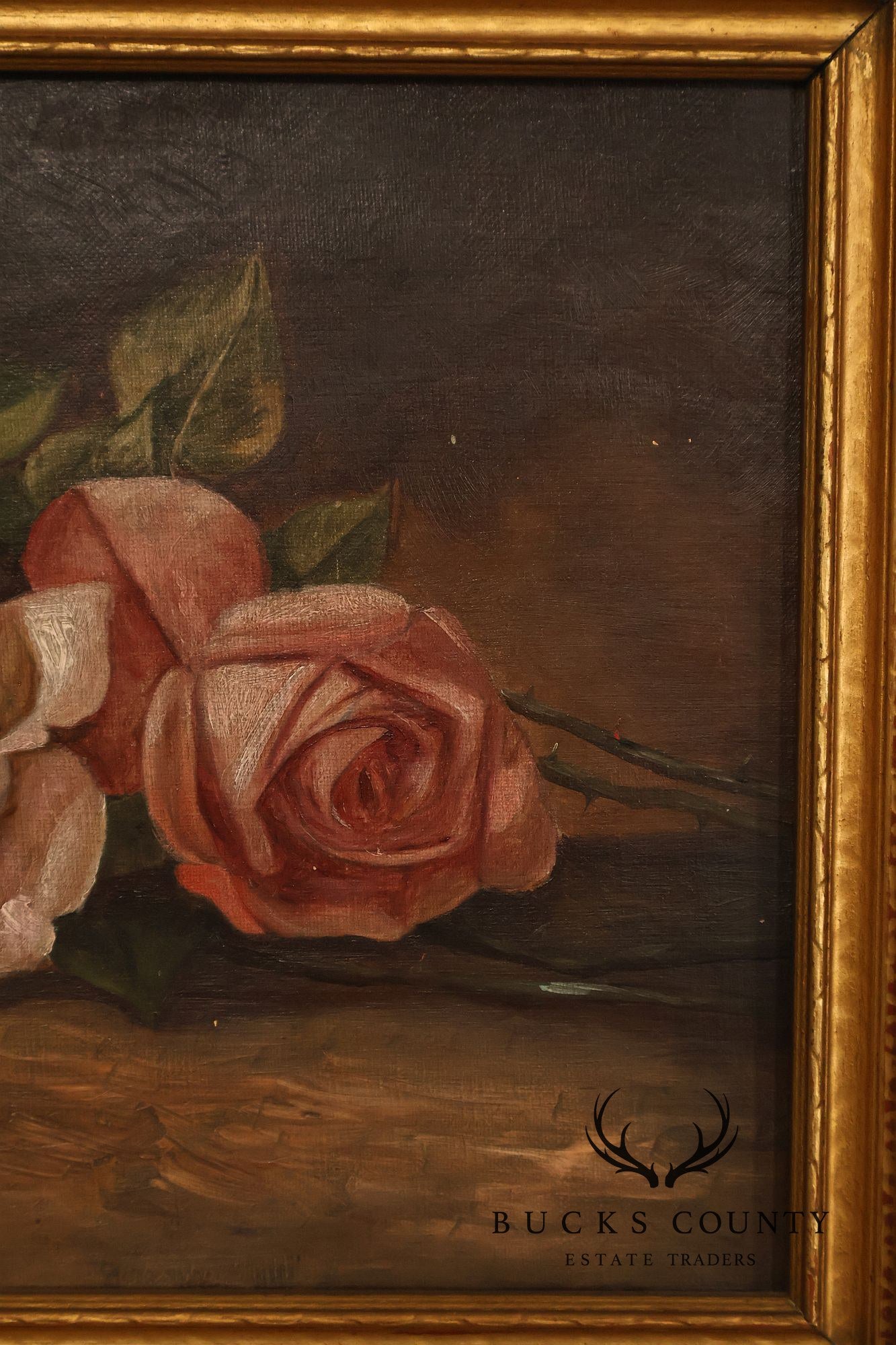 American School Floral Still-Life Painting