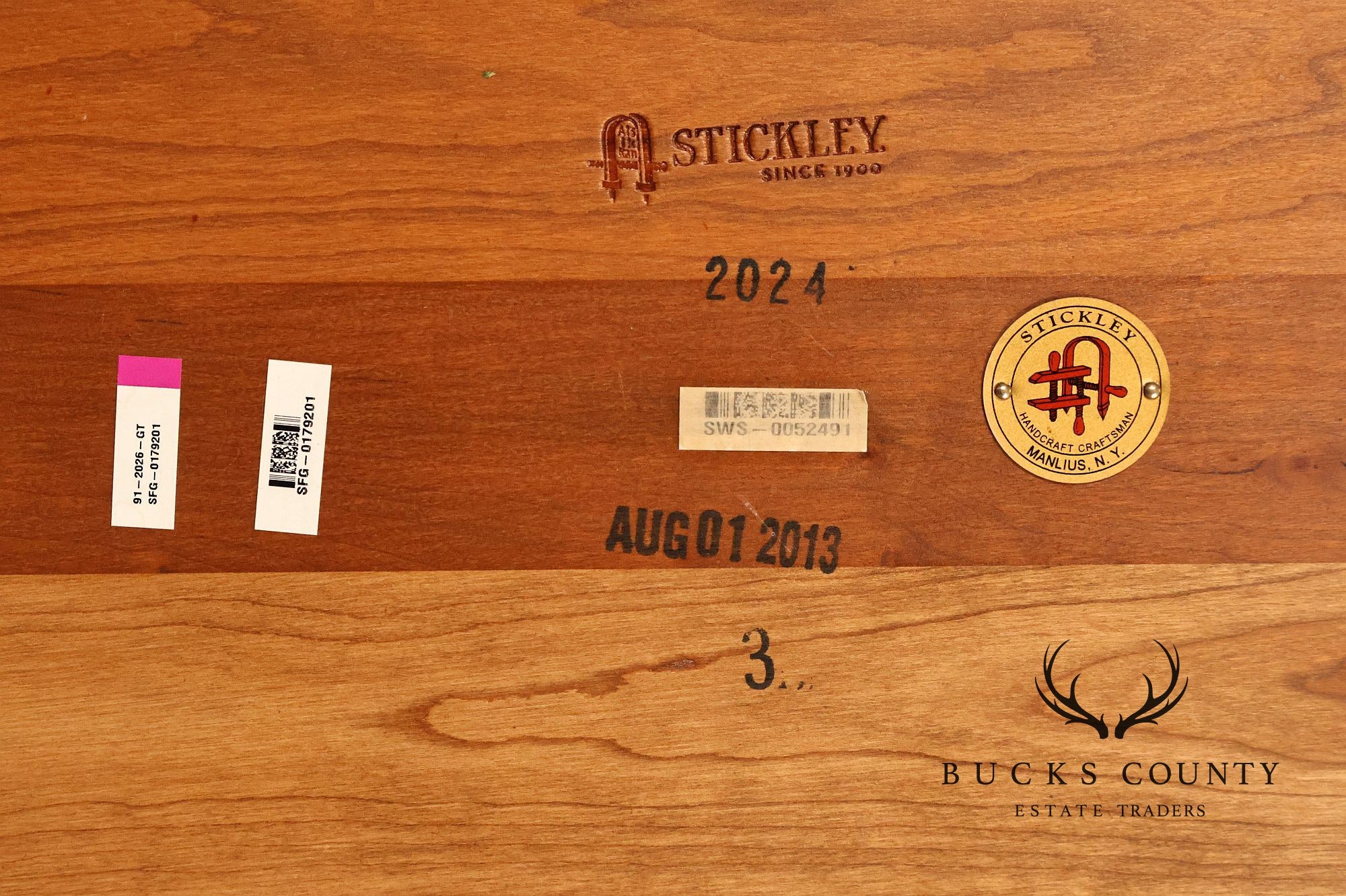 Stickley 21st Century Collection Granite Top Cherry End Table