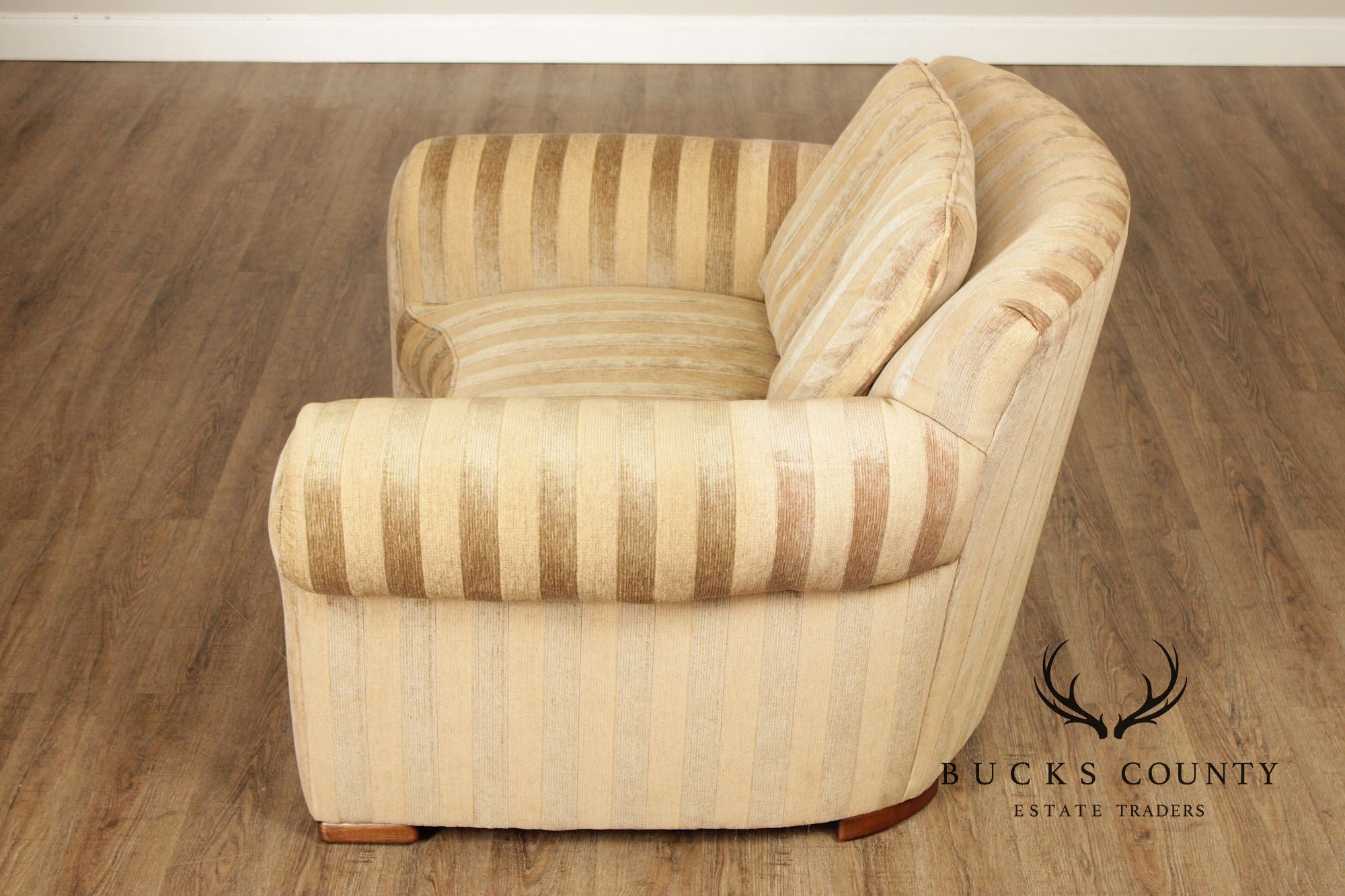 Lee Industries Custom Upholstered Large Striped Armchair