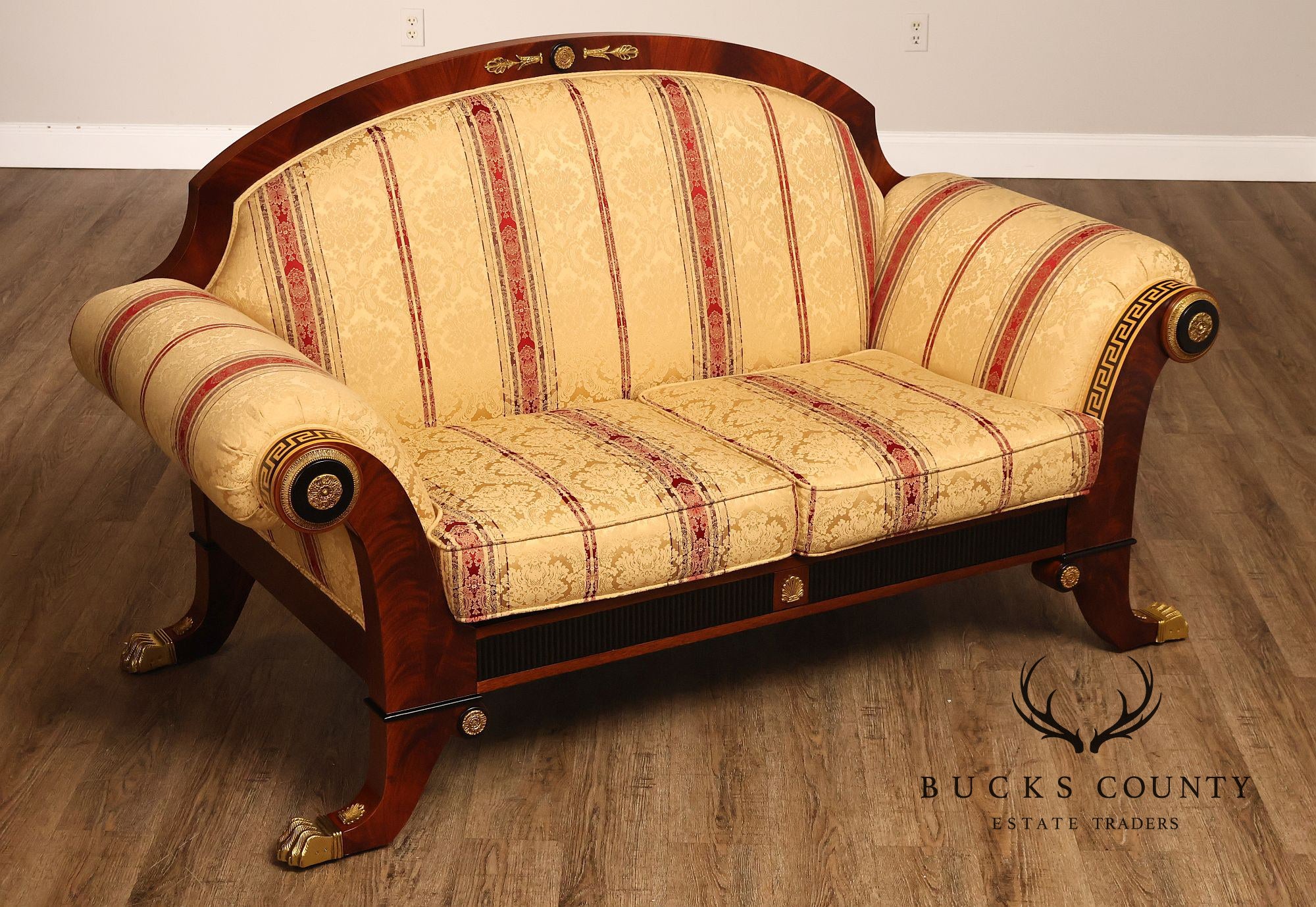 Versace Infinity Gigasso Empire Style Upholstered Loveseat