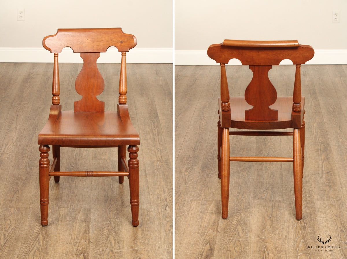 Branson Snider Benchmade Set of Four Cherry Dining Side Chairs