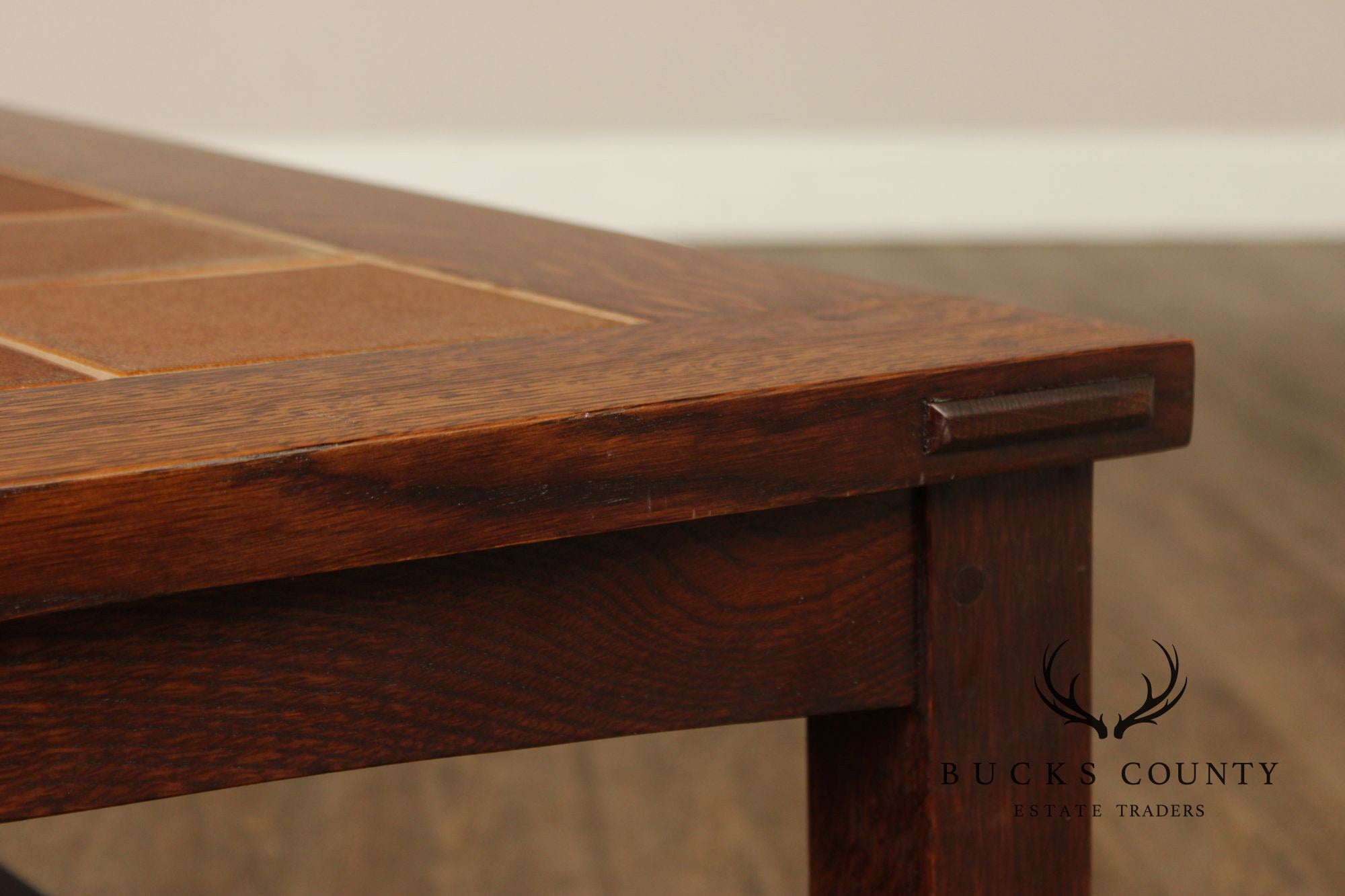 Stickley Mission Collection Oak Tile Top Coffee Table