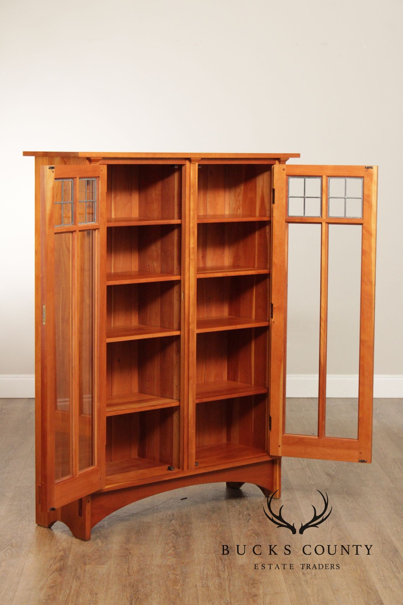 Stickley Mission Collection Cherry Double-Door Bookcase