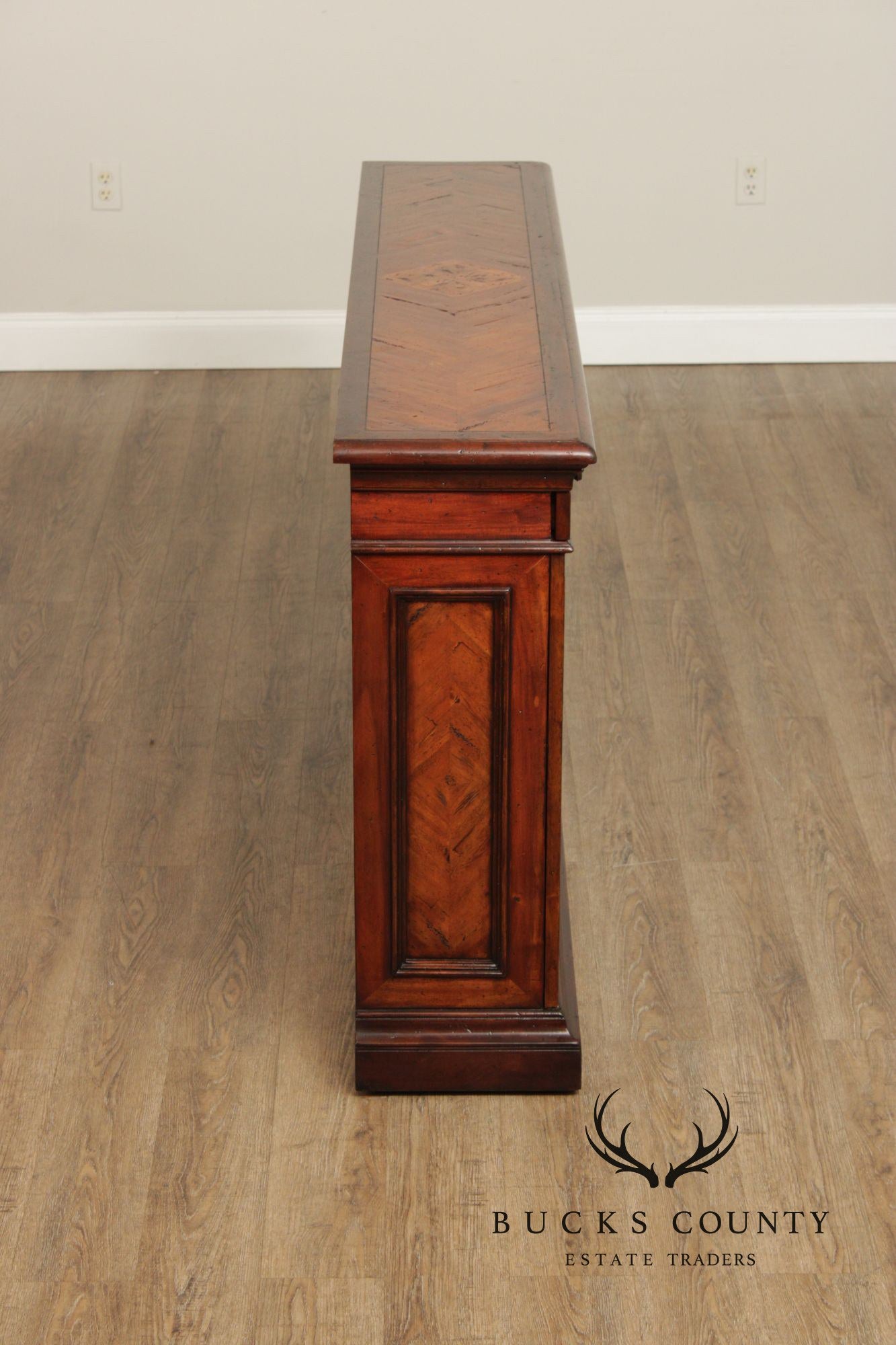 Theodore Alexander Regency Style Glass Door Low Bookcase