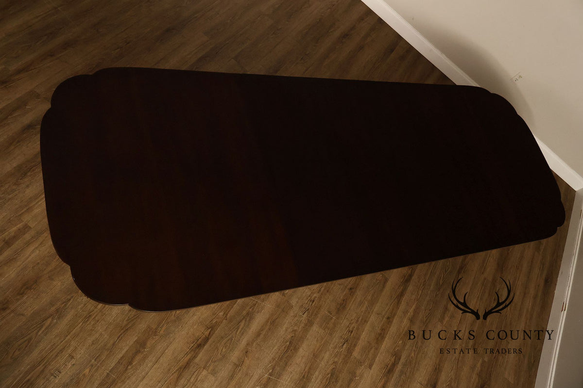 Kindel Georgian Style Double Pedestal Mahogany Dining Table