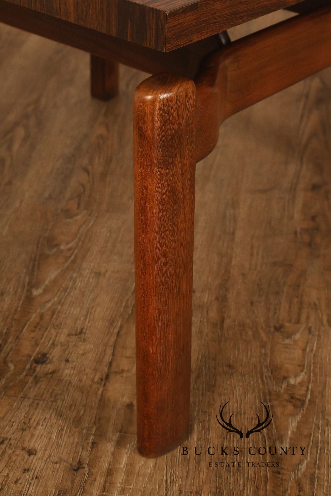Danish Modern Vintage Square Laminate Top Teak End Table