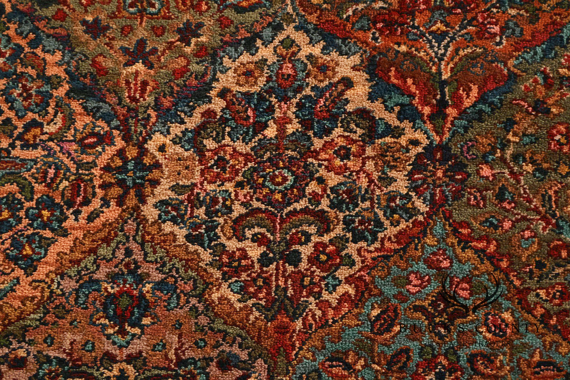Karastan 8’ 8” X 12’ Multicolor Panel Kirman Wool Area Rug