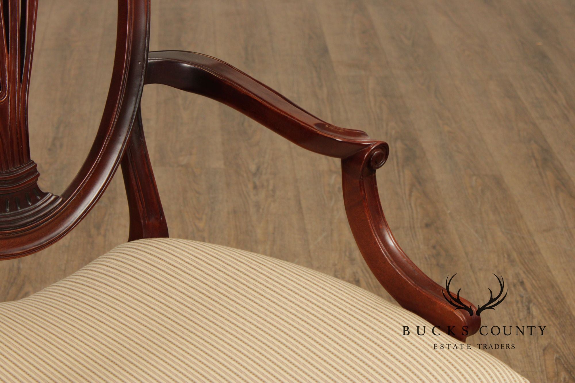 Baker Hepplewhite Style Set of Eight Mahogany Dining Chairs