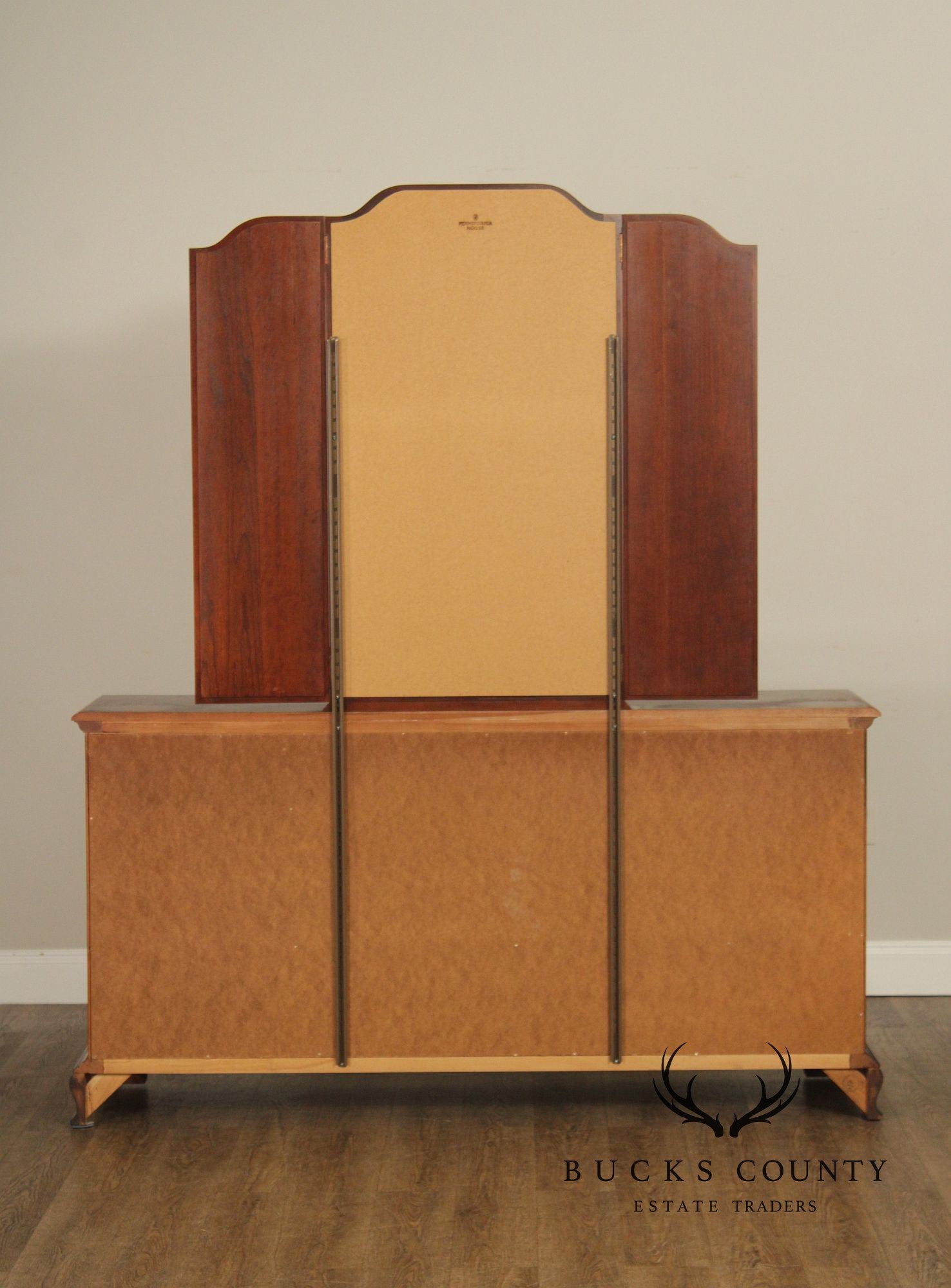 Pennsylvania House Chippendale Style Cherry Long Dresser with Mirror