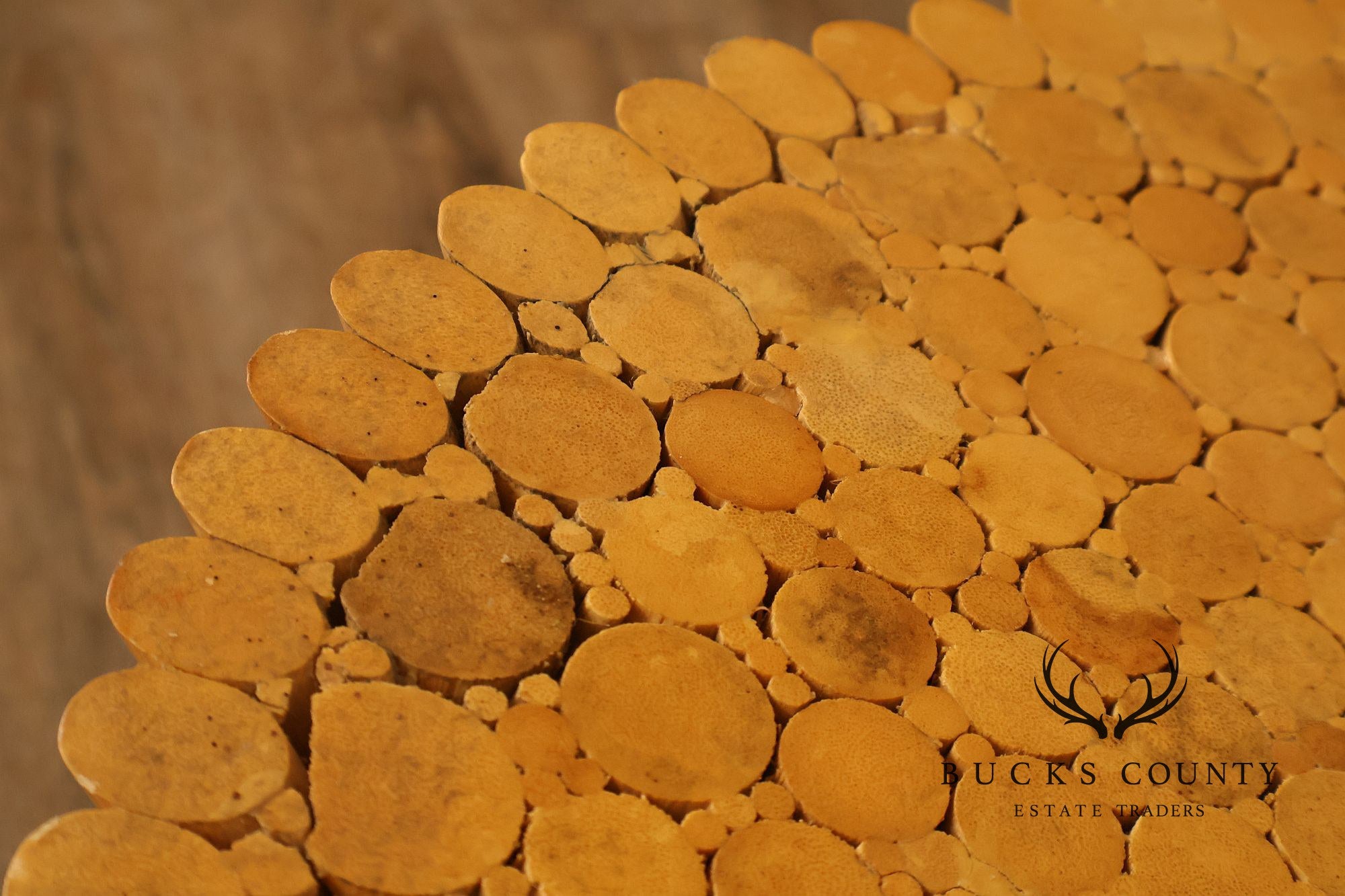 Vintage Pair of Wheat Sheaf End Tables