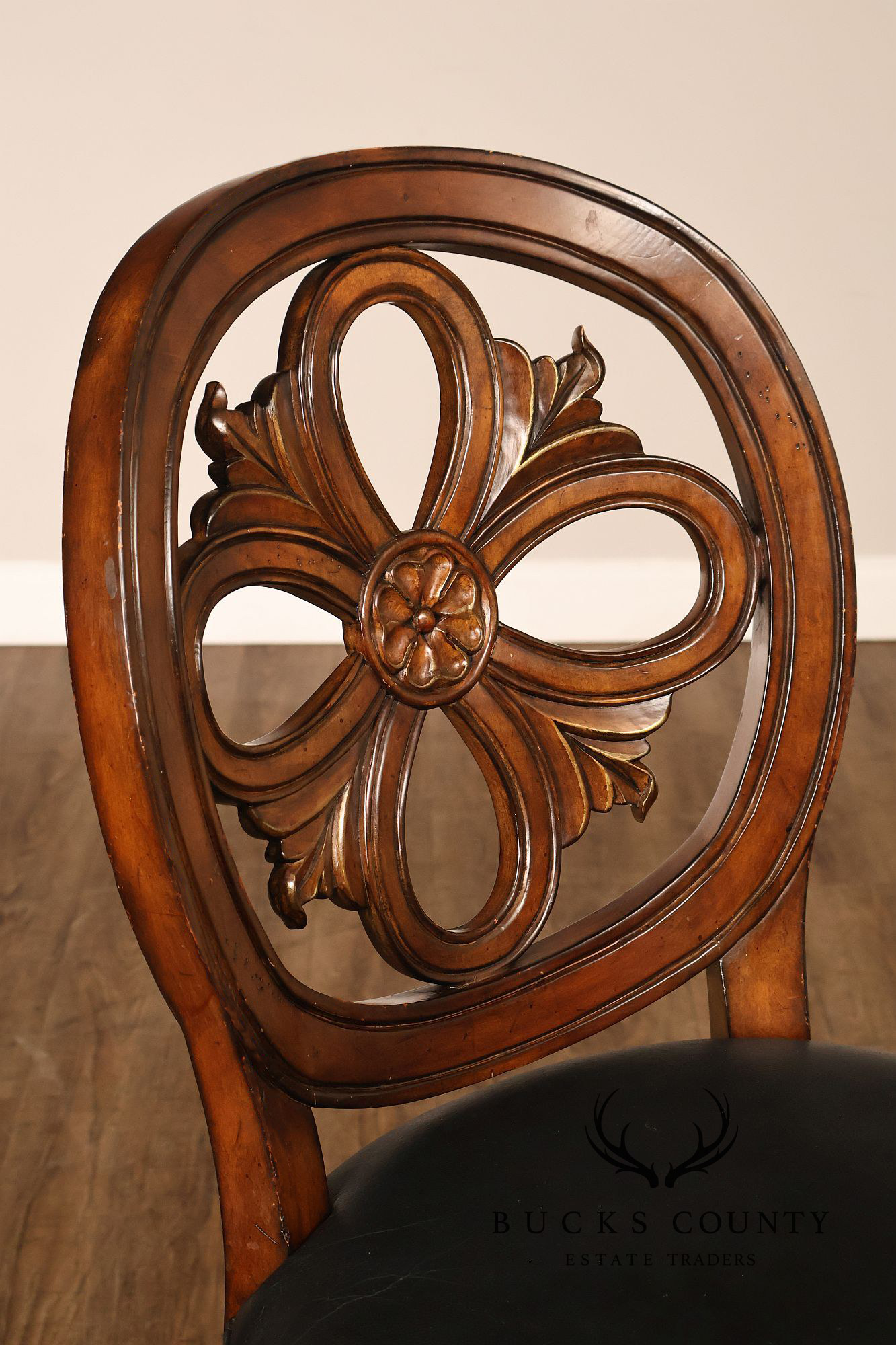 Rococo Style Set Of Four Carved Frame Swivel Barstools