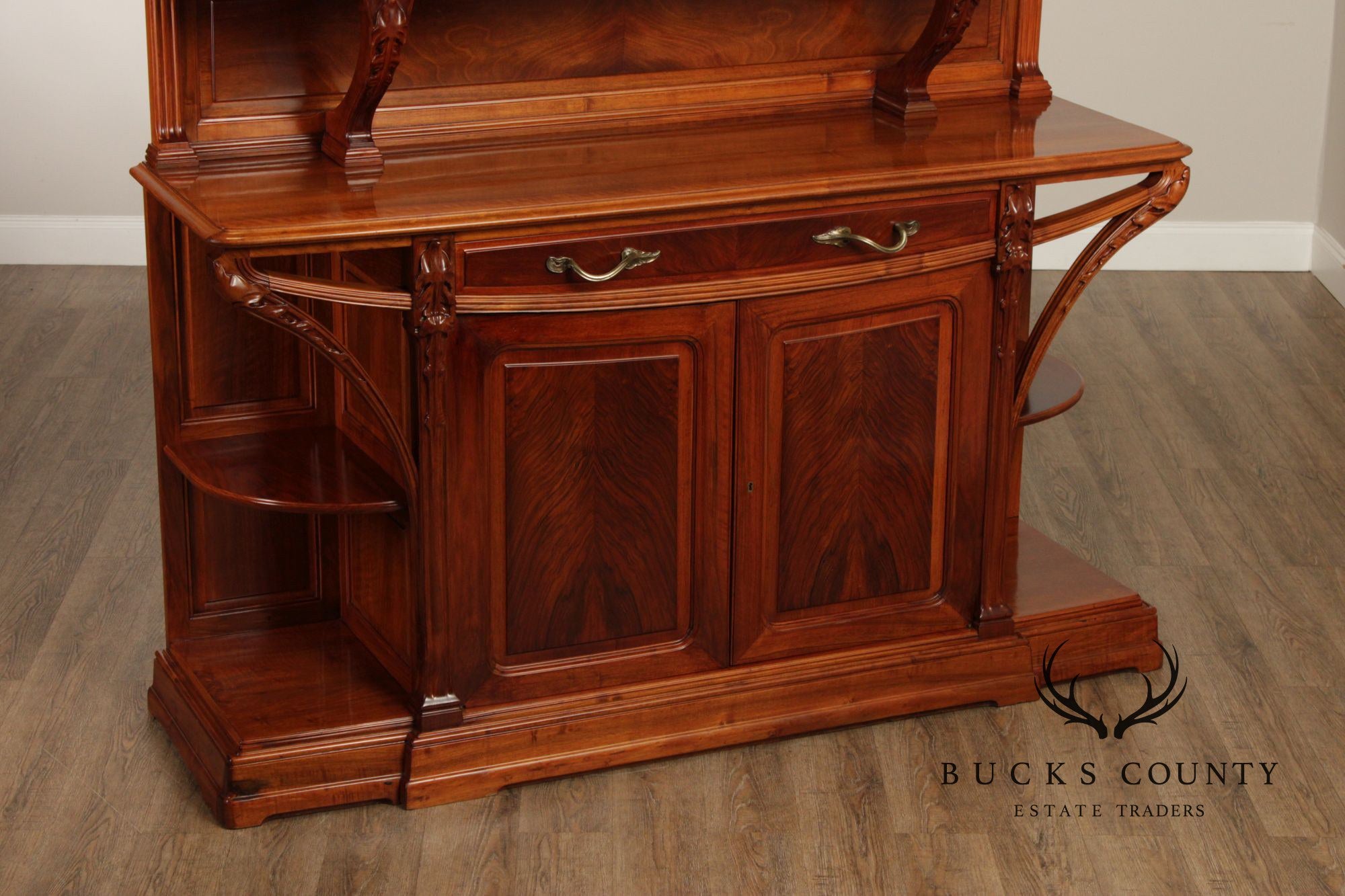 Louis Majorelle Art Nouveau Carved Mahogany 'Chicoree' Buffet