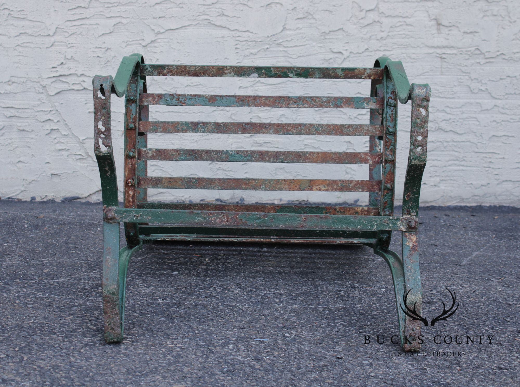 Antique Pair of Wrought Iron Outdoor Garden Armchairs