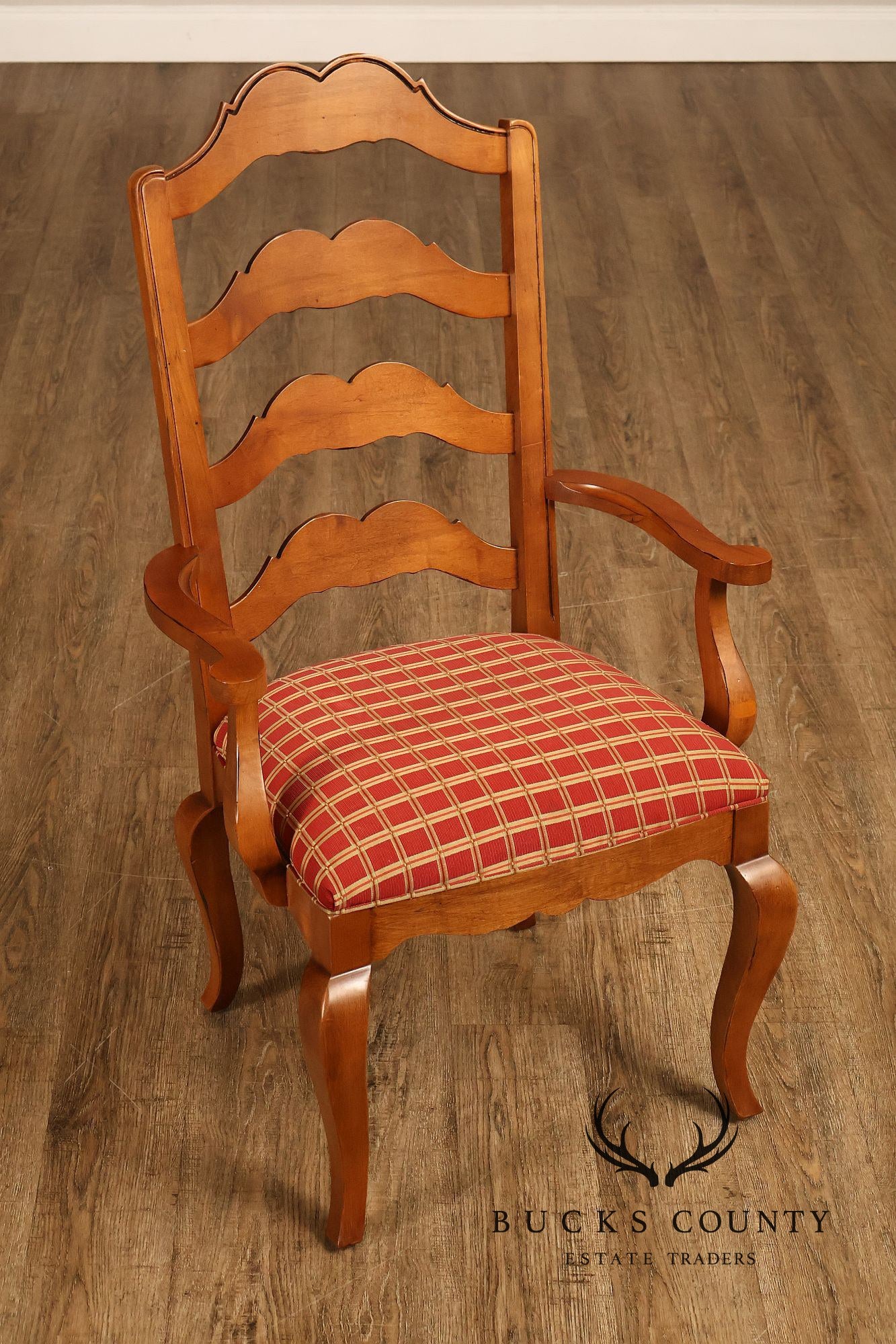 Ethan Allen Legacy Collection Set Of 10 Maple French Country Ladder Back Dining Chairs
