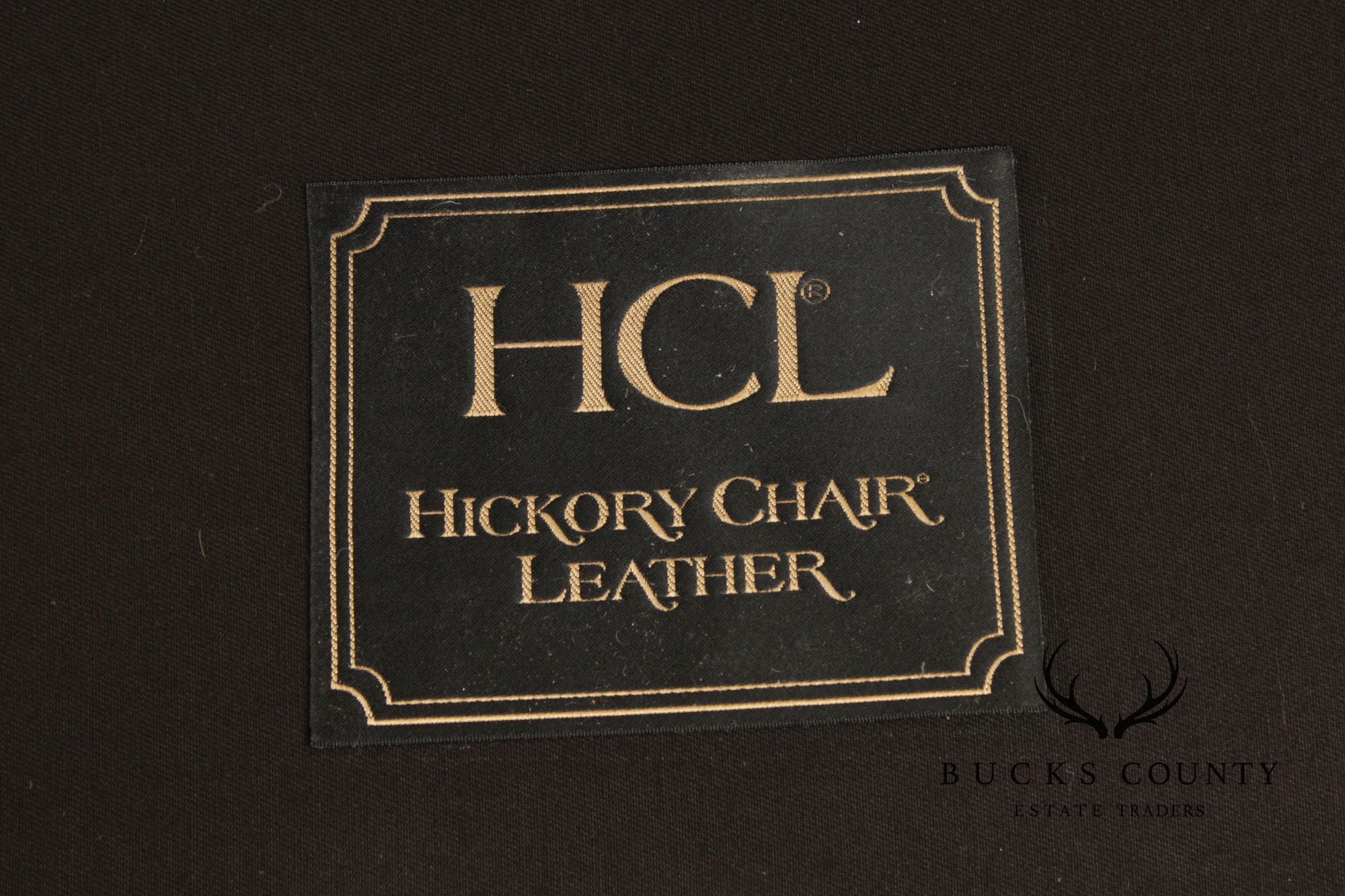 Hickory Chair Chippendale Style Mahogany and Leather Sofa