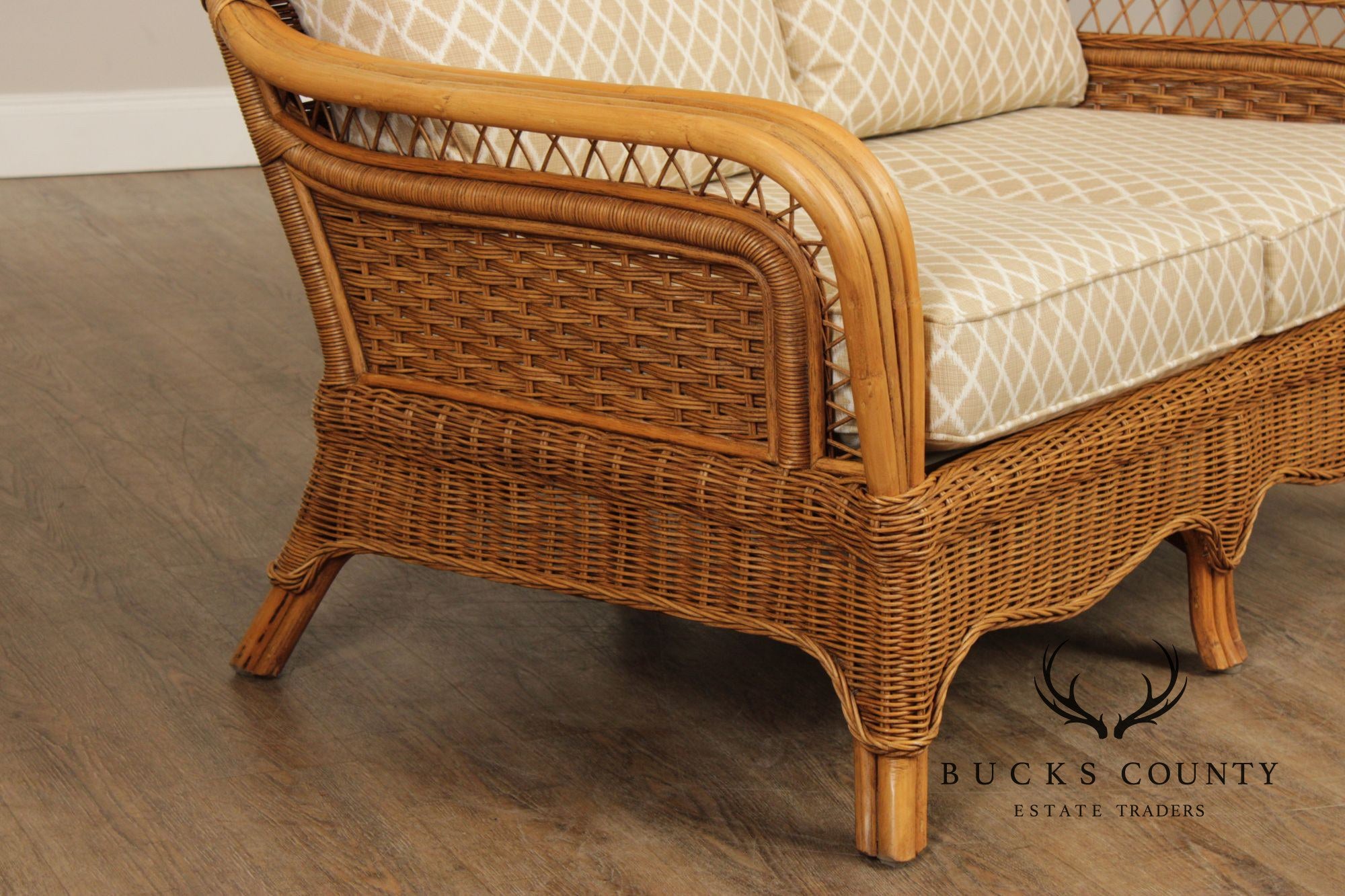 Braxton Culler Rattan and Wicker Loveseat