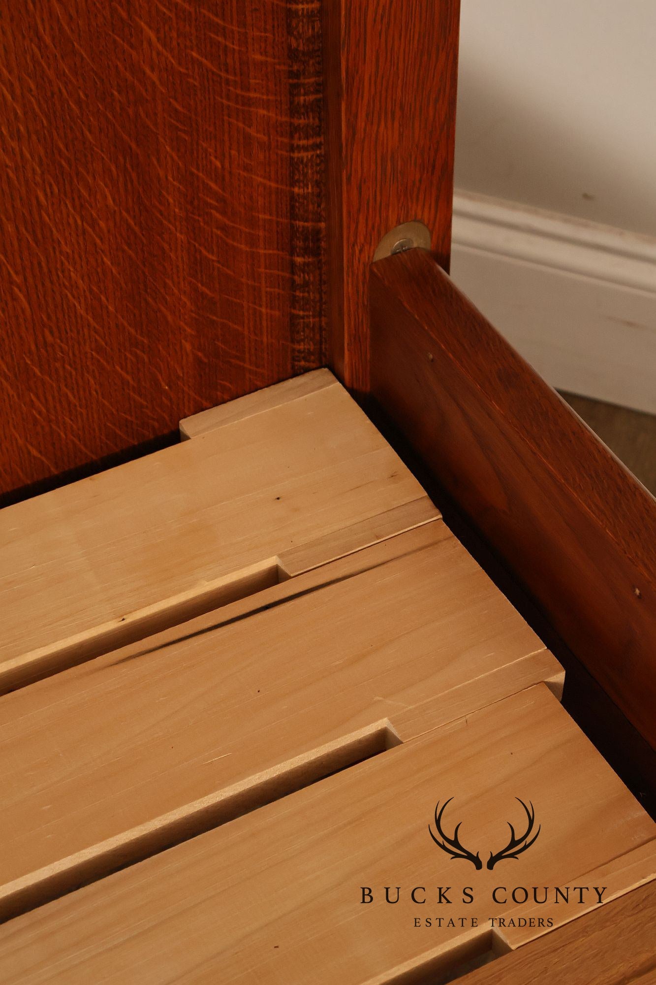 Custom Mission Oak Full Oak Bed