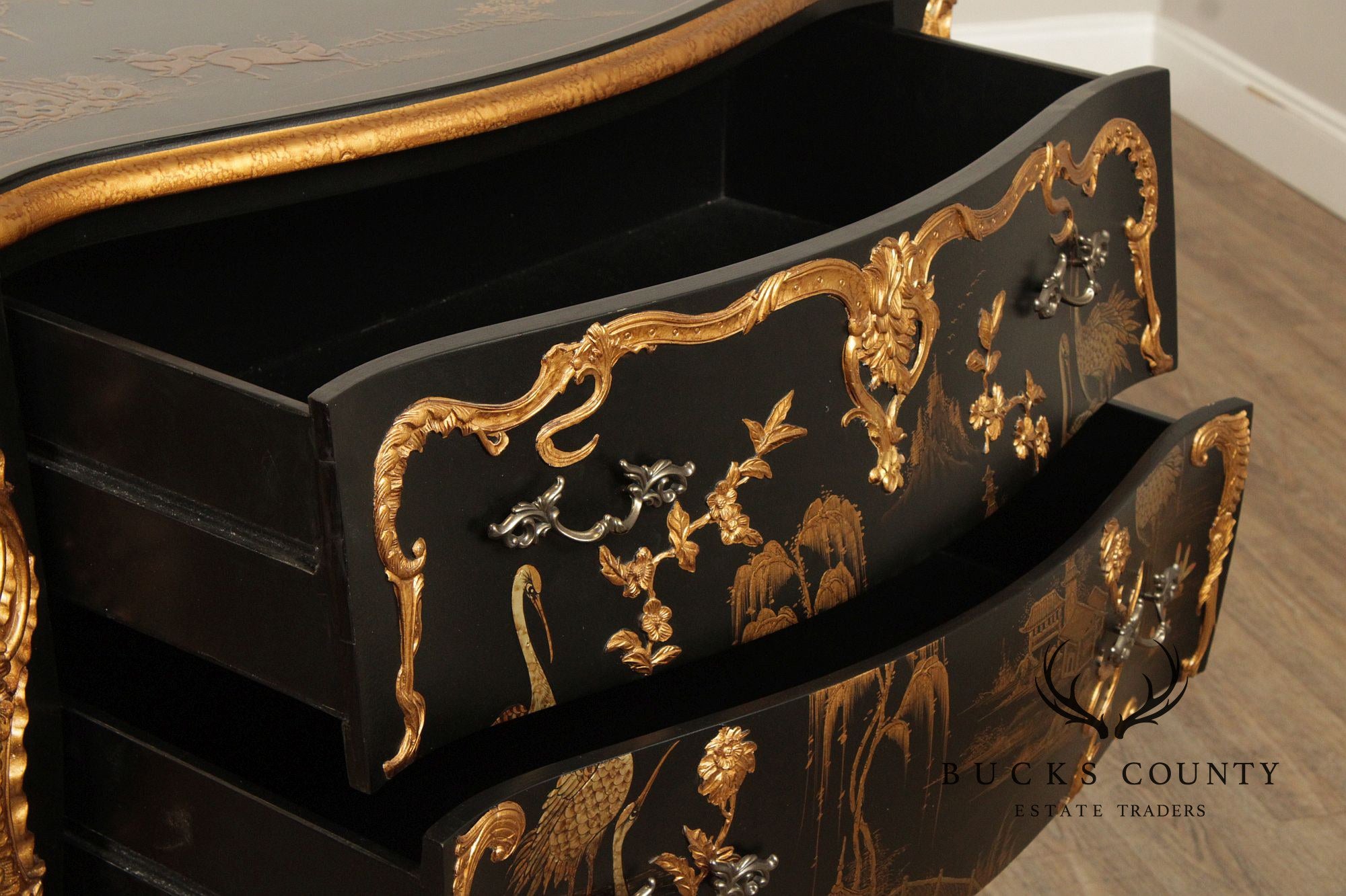 French Louis XV Style Ormolu Mounted Chinoiserie Commode