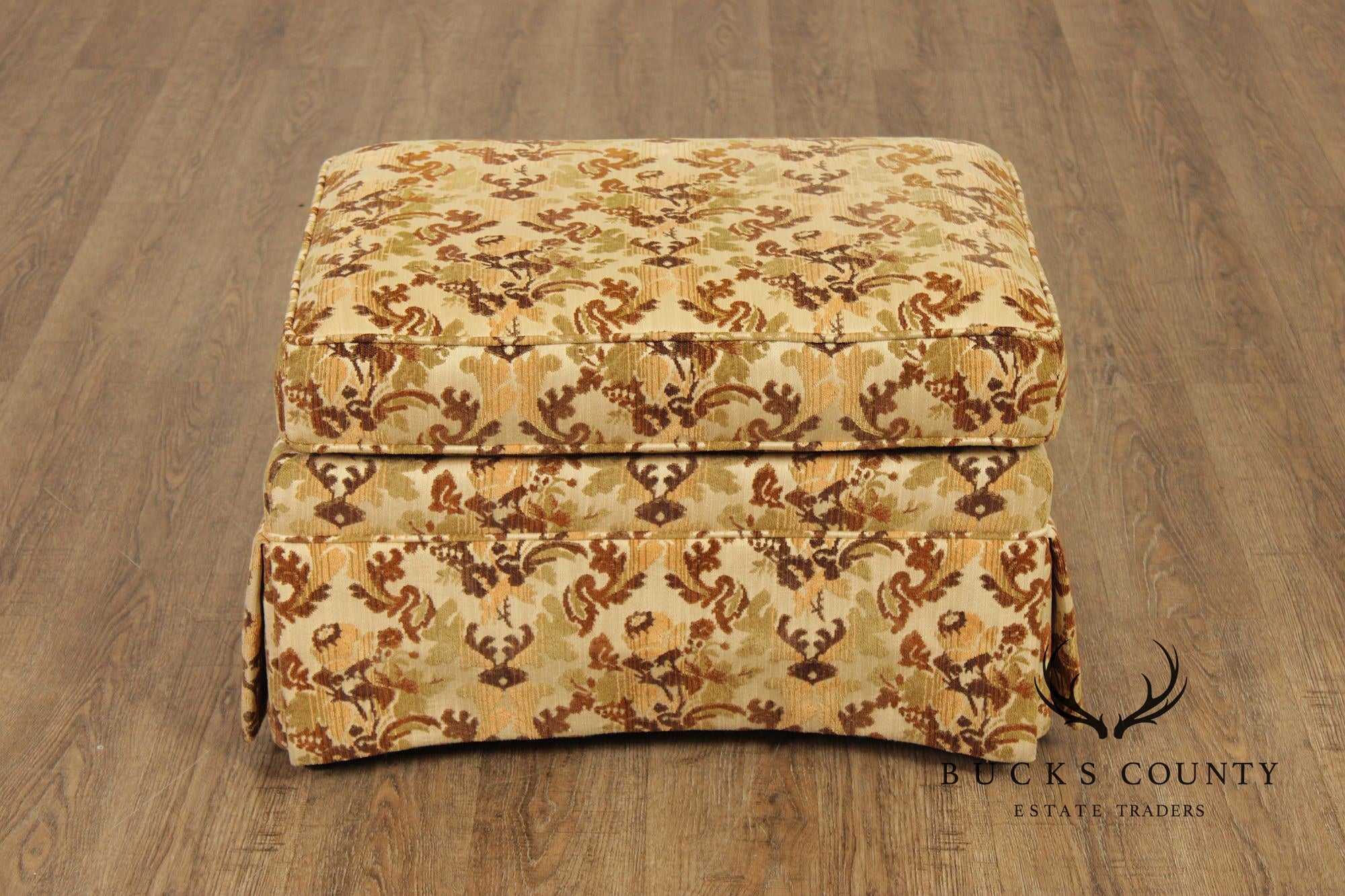 Sherrill Furniture Pair of Swivel Rocking Armchairs & Ottoman