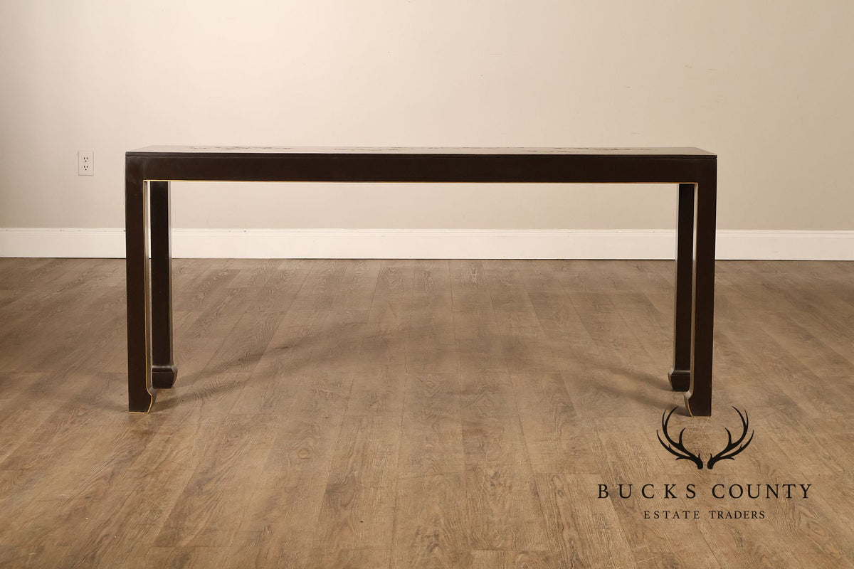 Custom Chinoiserie Style Painted Console Table