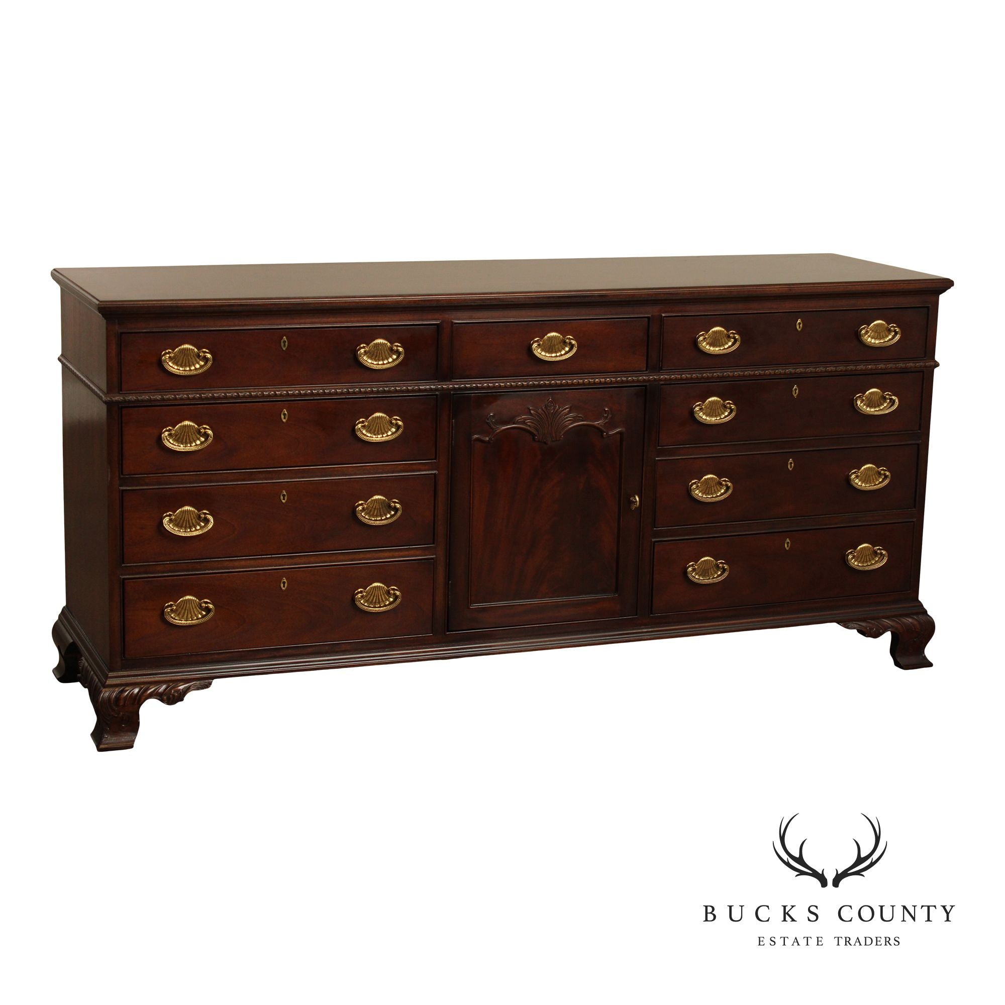 Henredon Chippendale Style Cherry Long Dresser