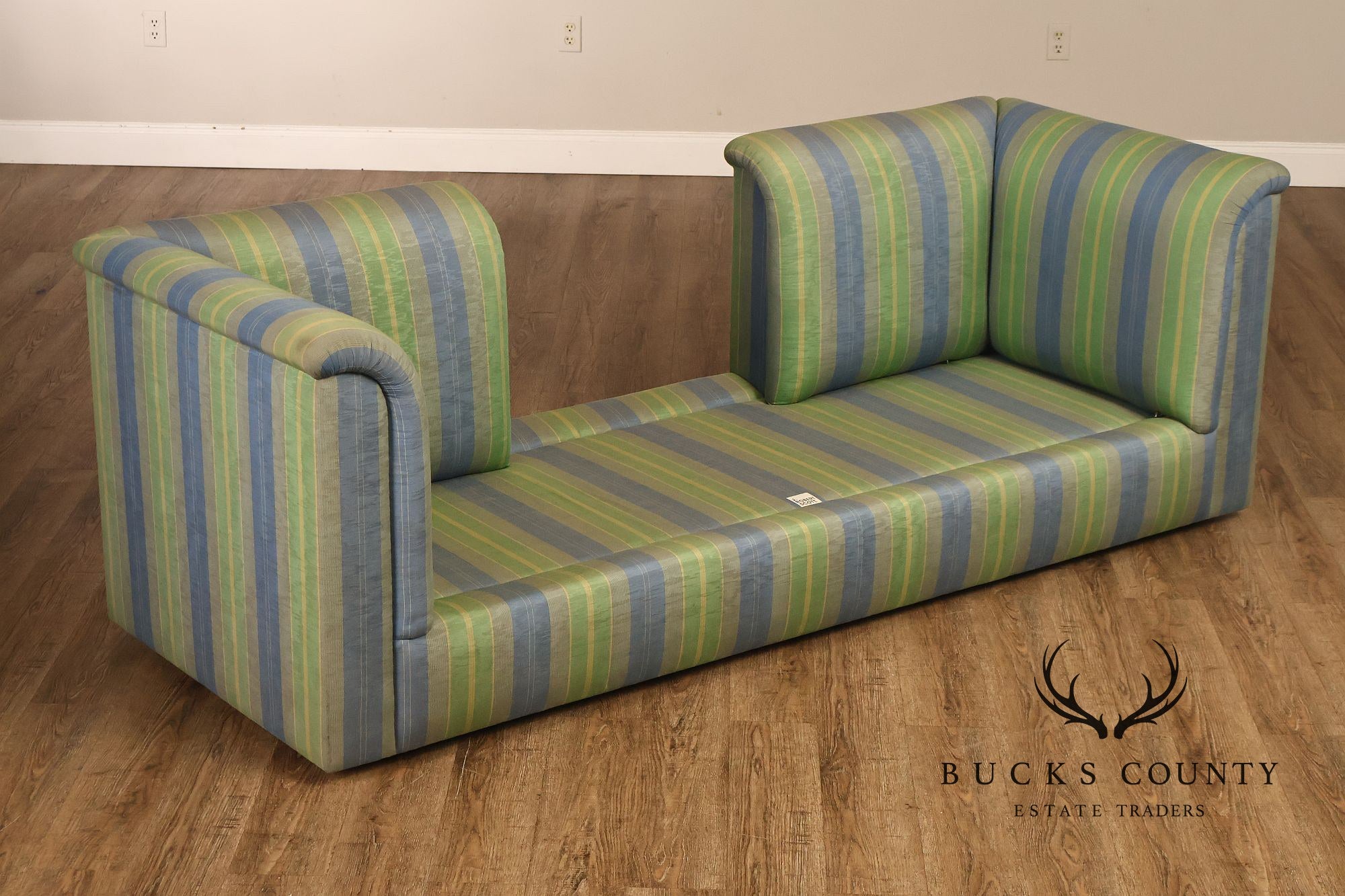 J. Robert Scott Contemporary Modern Striped Upholstered Daybed Sofa
