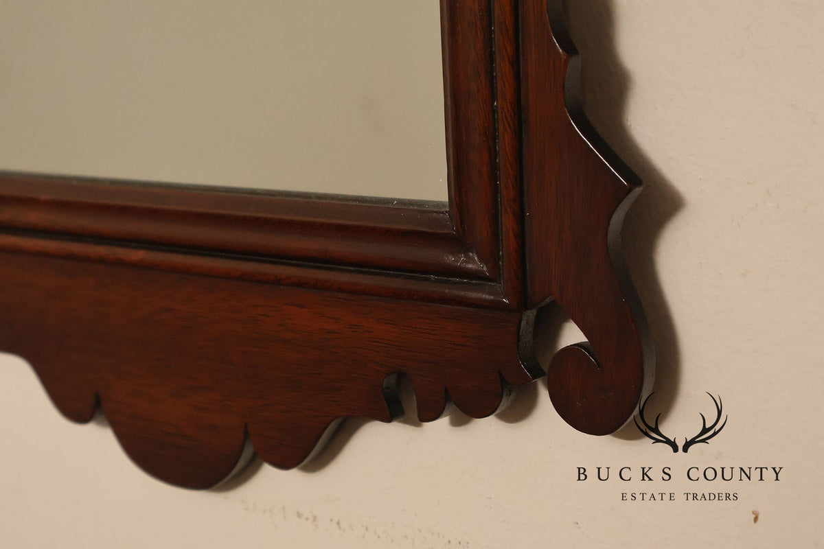 Henkle-Harris Chippendale Style Mahogany Scrollwork Wall Mirror