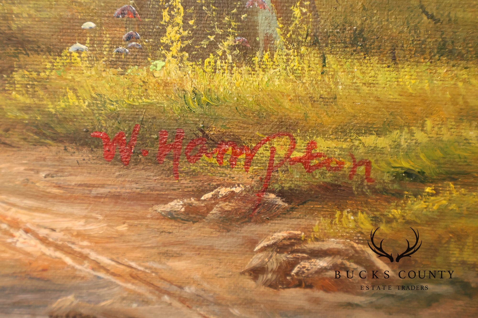 W. Hampton Landscape Painting, Lakeshore