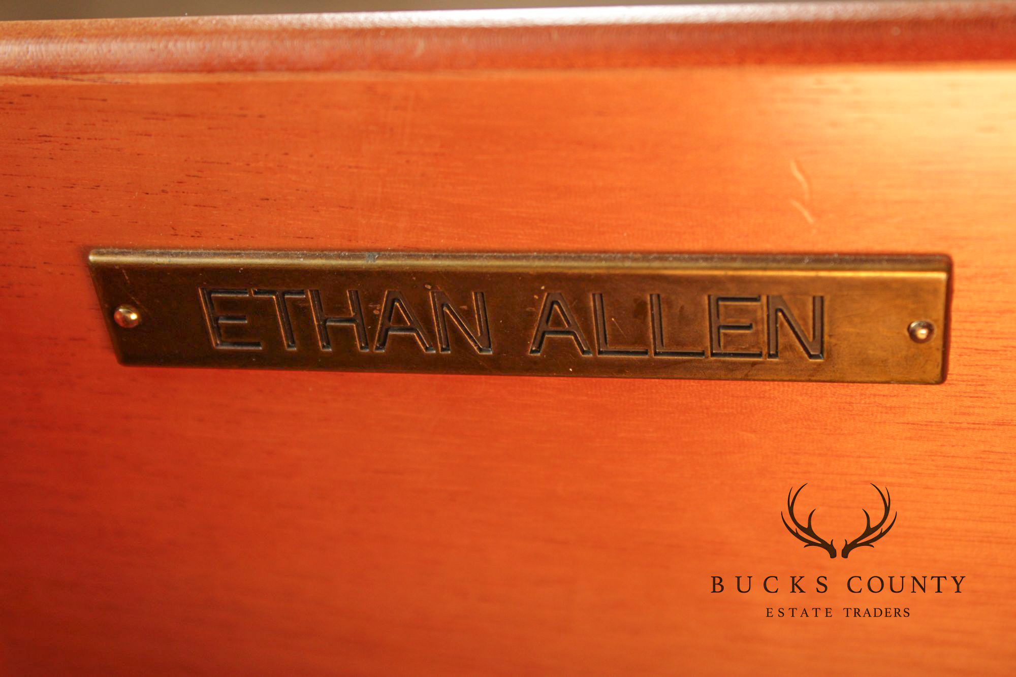 Ethan Allen Hollywood Regency Style Pair of Mirrored Chests