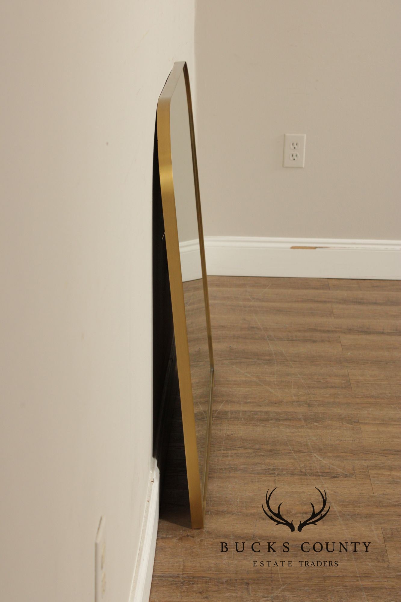 Crate & Barrel 'Edge' Brass Arch Wall Mirror