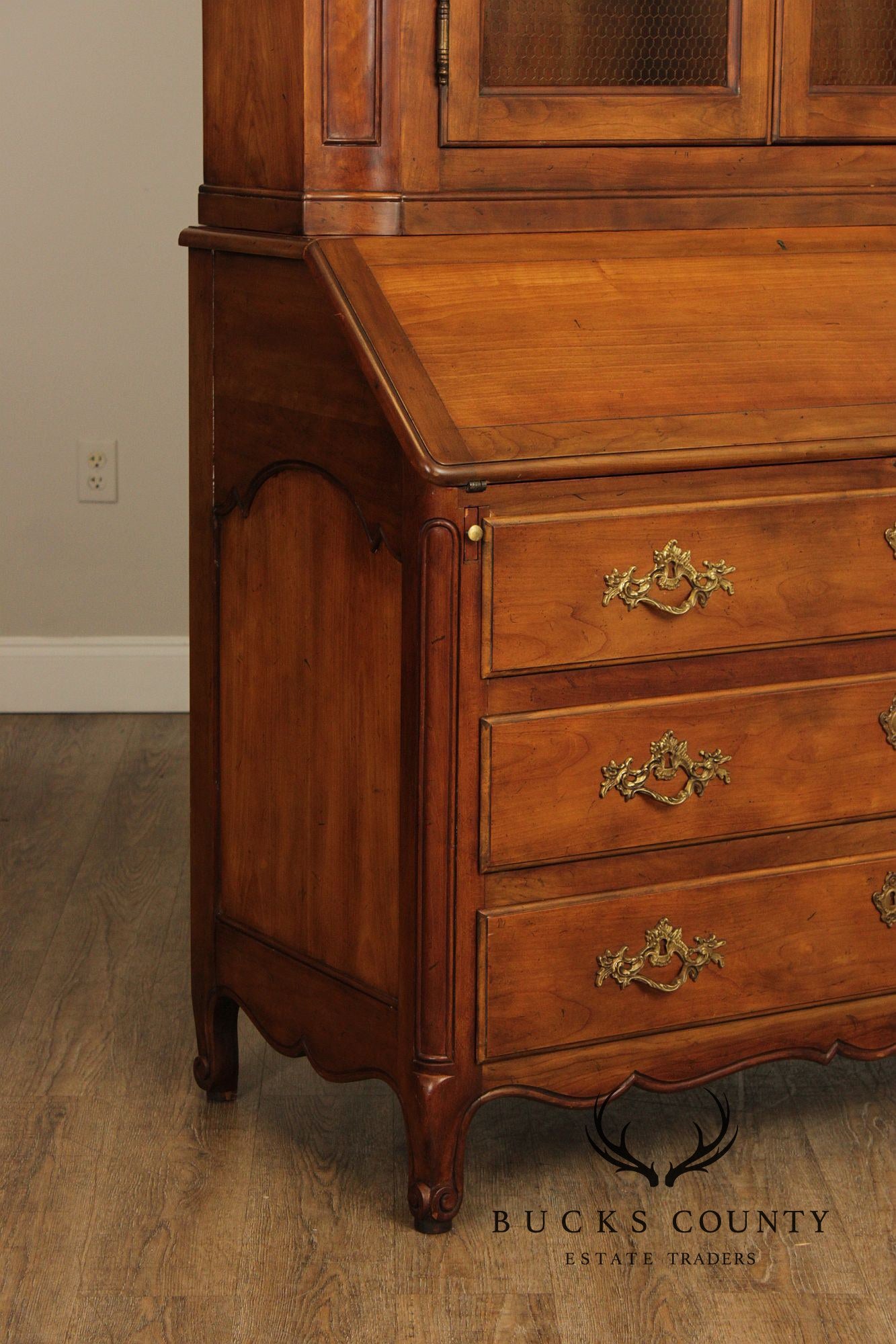 Baker Collector's Edition French Provincial Style Bookcase Top Secretary Desk