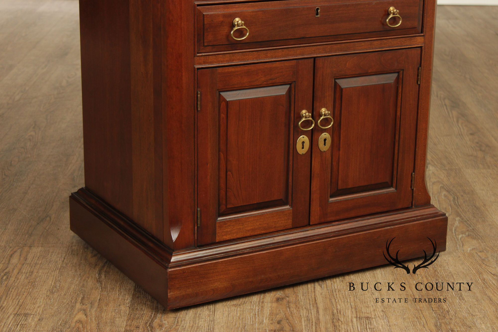 Pennsylvania House Cherry Flip Top Silver Chest Server Cabinet