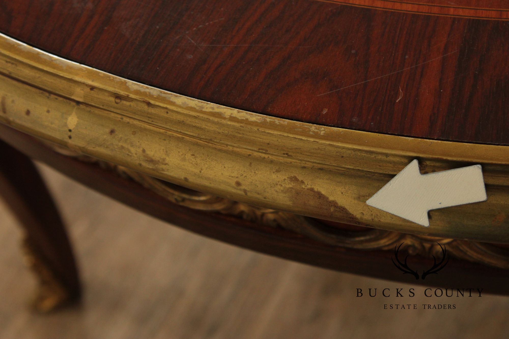 French Louis XV Style Ormolu Mounted Round Expandable Dining Table