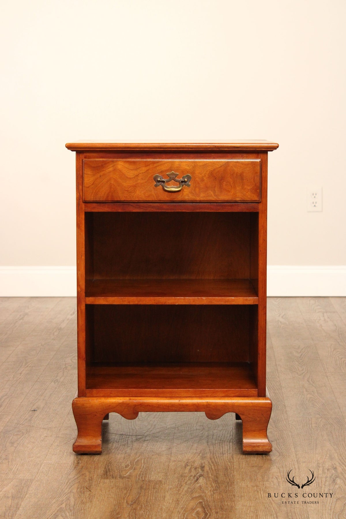 Stickley Chippendale Style Cherry Open Nightstand
