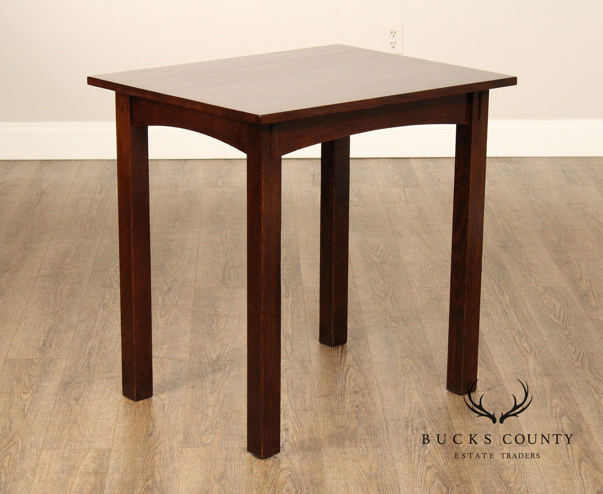 Stickley Mission Style Oak Side Or Writing Table