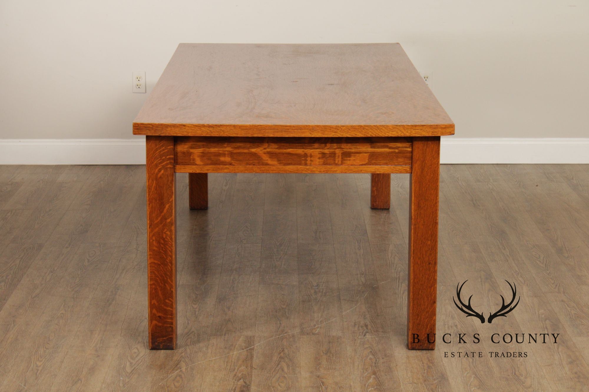 Stow & Davis Antique Mission Oak Dining Library Table