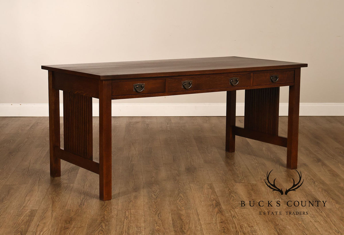Stickley Mission Collection Oak Three-Drawer Writing Desk