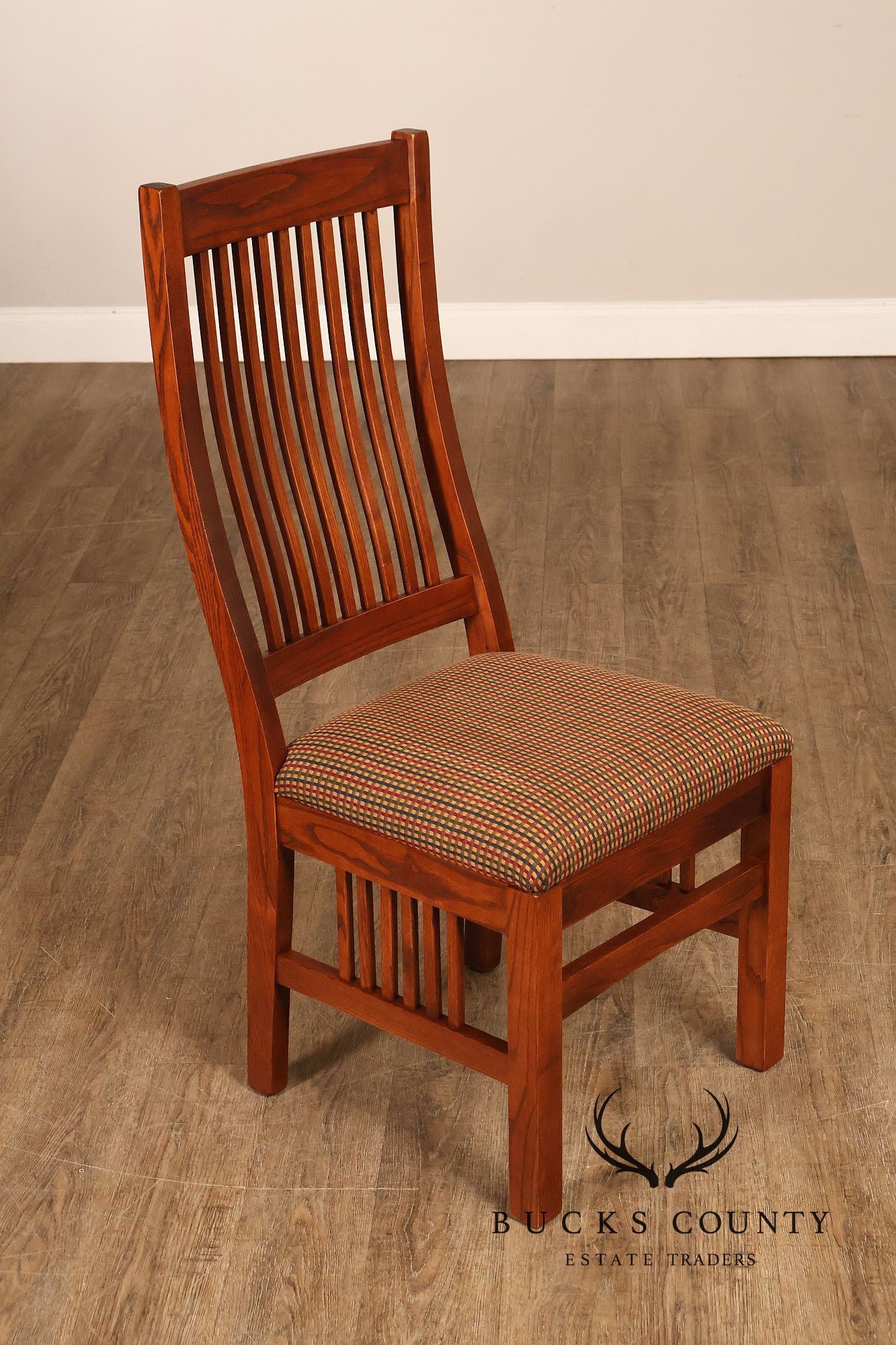 Nichols & Stone Mission Oak Style Set Of Eight Dining Chairs