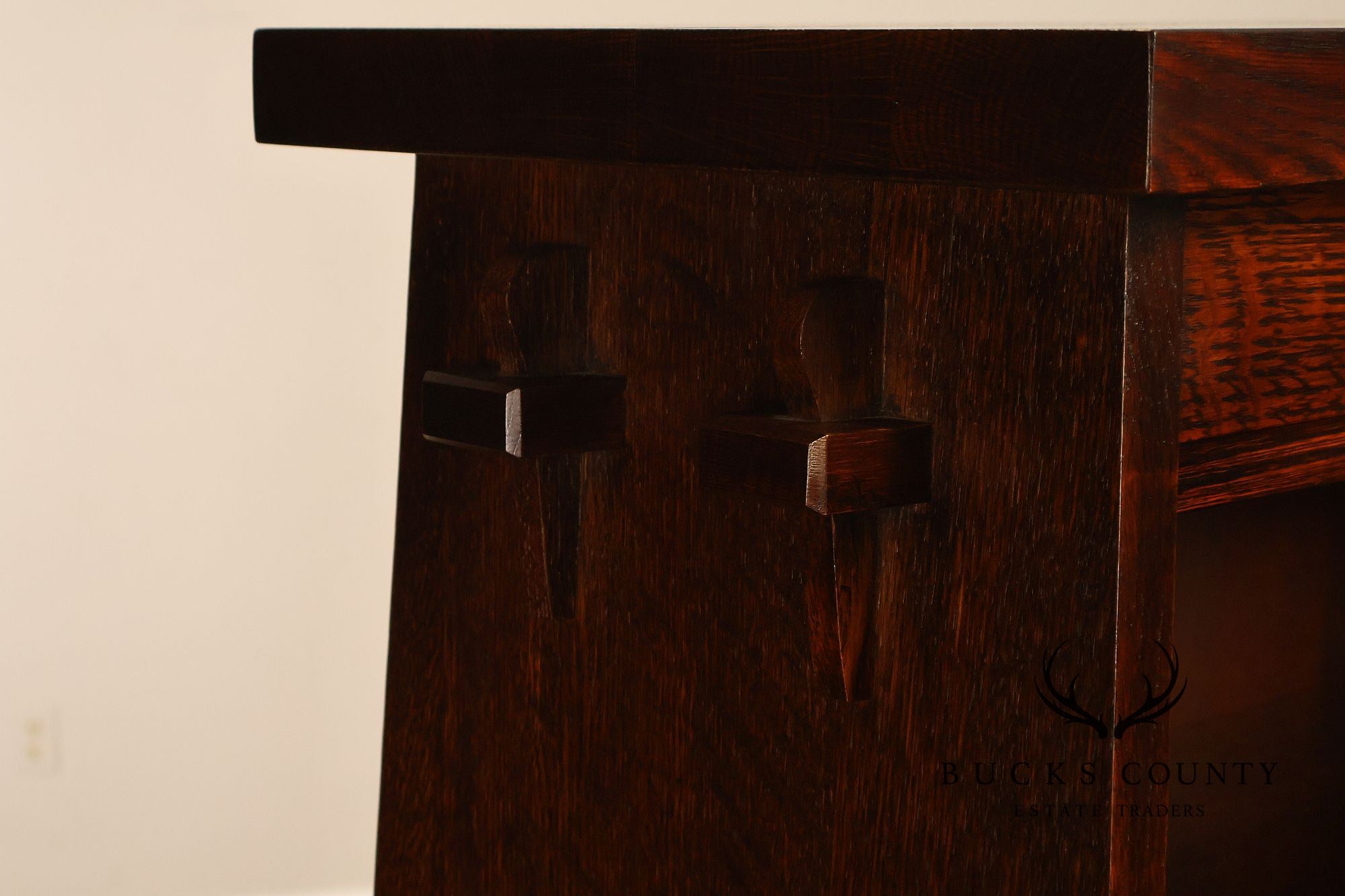 Stickley Mission Collection Oak Open Bookcase Shelf Cabinet