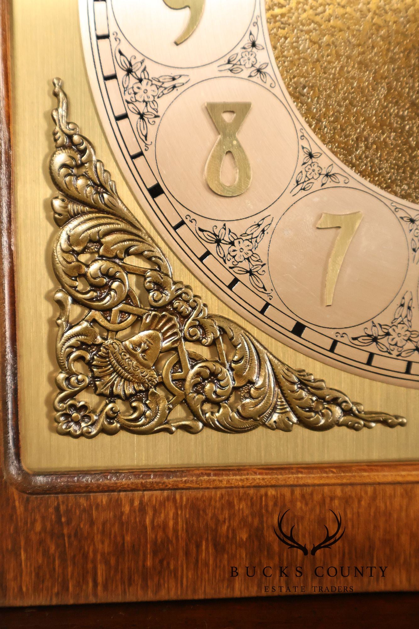 Howard Miller Chippendale Style Cherry Grandfather Grandmother Clock