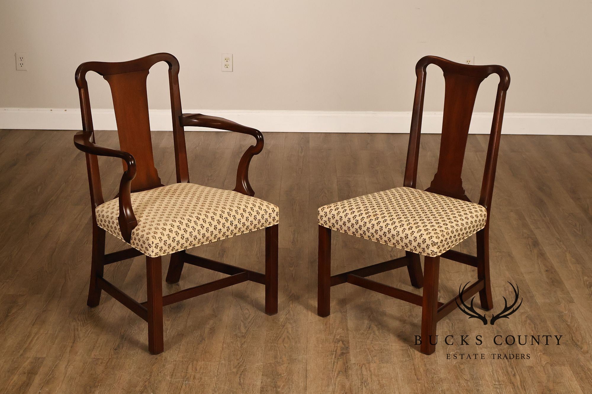 Kittinger Colonial Williamsburg Adaptation Set Of Eight Mahogany Dining Chairs