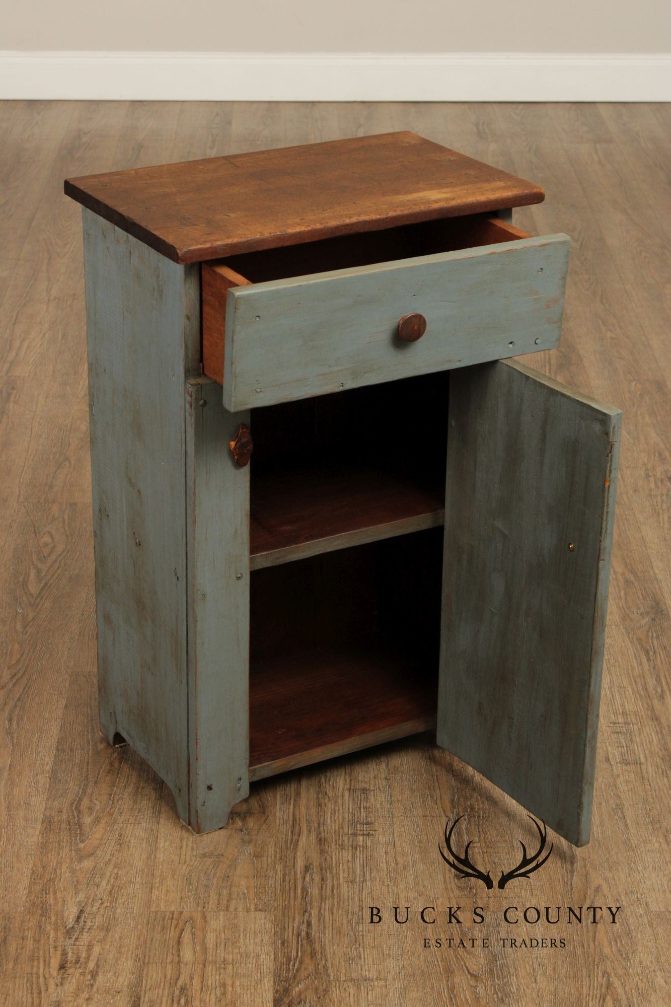 Primitive Style Painted Side Cabinet