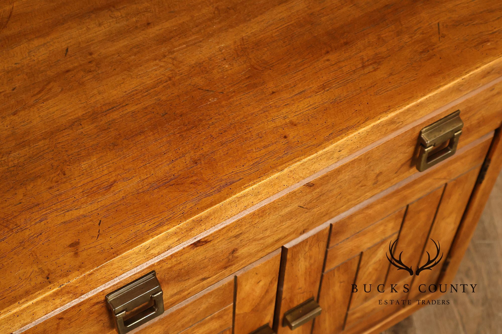 Drexel 'Woodbriar' Campaign Style Pair of Nightstands