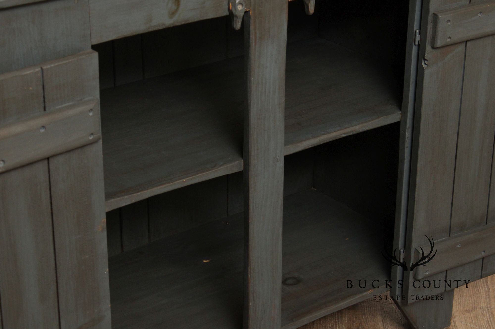 Benchmade Farmhouse Style Painted Hutch